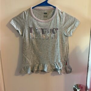 Levi's Kids Gray Ruffle T-Shirt